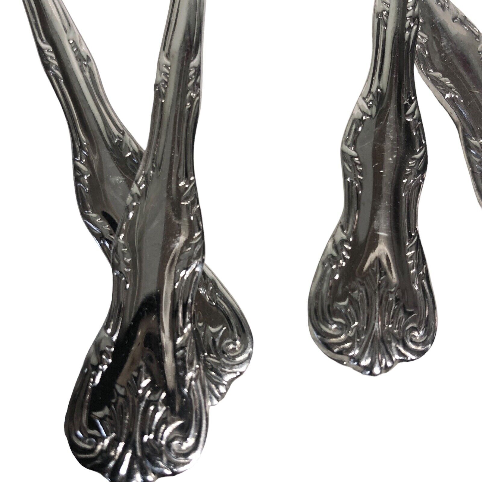 Reed & Barton Spoons Stainless 18/10 Iced Beverage Set of Nine Victoria Scrolls
