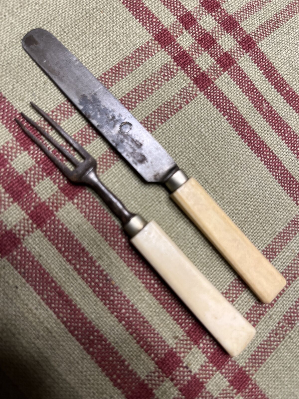 Pre Civil War Carved Handle Childs Cutlery Rare 4 Inch Size