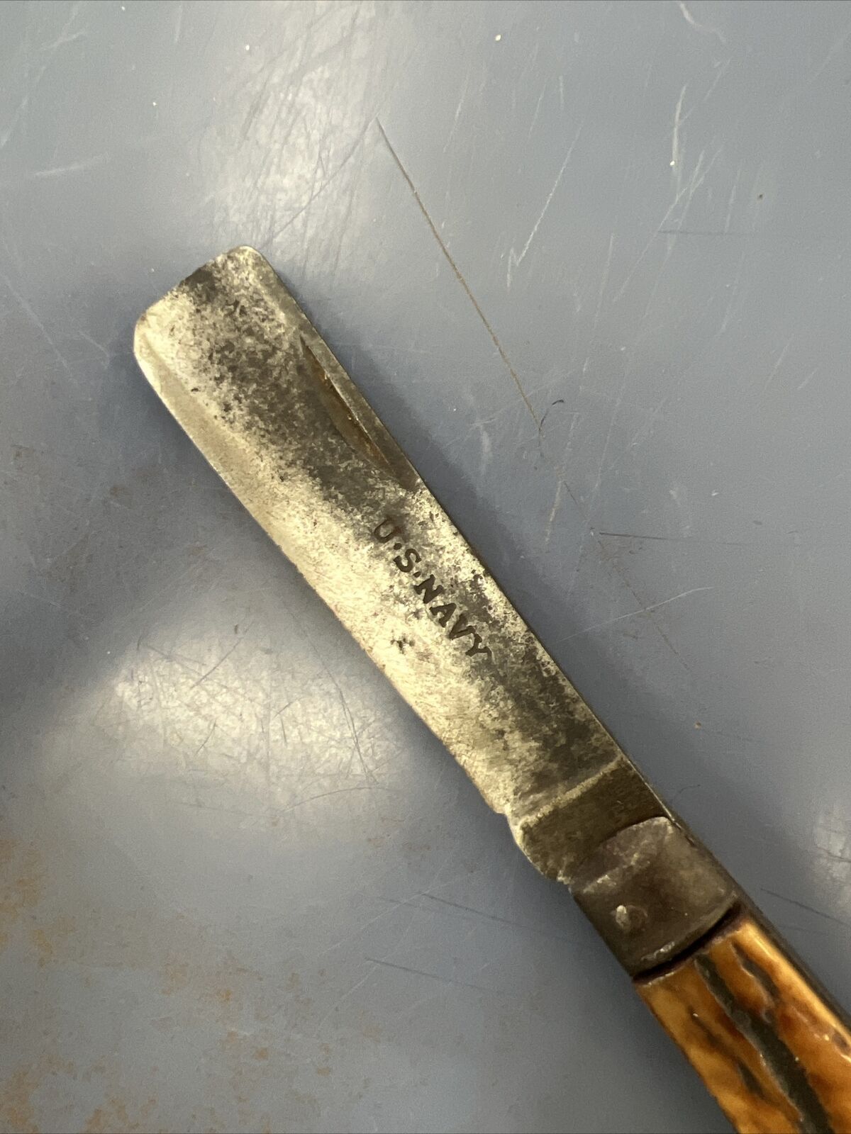 Awesome 1800s Civil War US Navy Sailor Knife Stag HH Taylor & Brother Sheffield