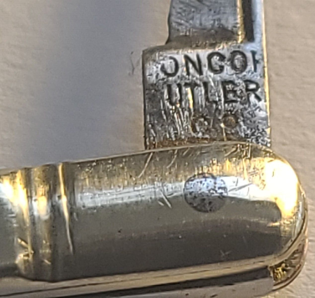 VINTAGE 1900s CONCO CUTLERY CO. 3.5" PEARLHANDLE NICKELSILVER BOLSTERS PEN KNIFE