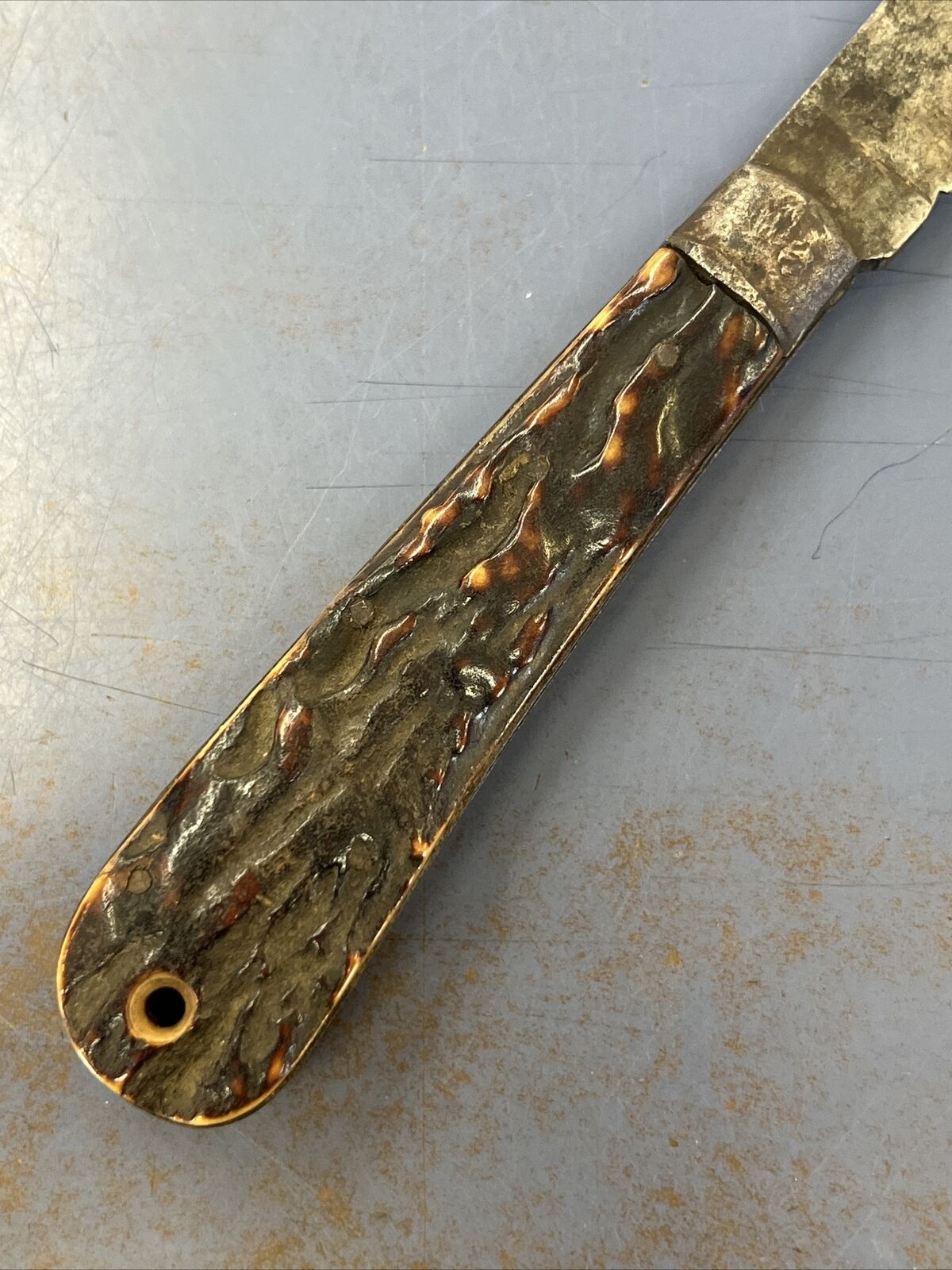 Awesome 1800s Civil War US Navy Sailor Knife Stag HH Taylor & Brother Sheffield