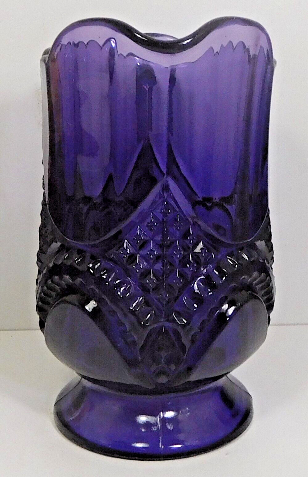 c1900 DEEP PURPLE-AMETHYST PRESS GLASS - FANCY PITCHER