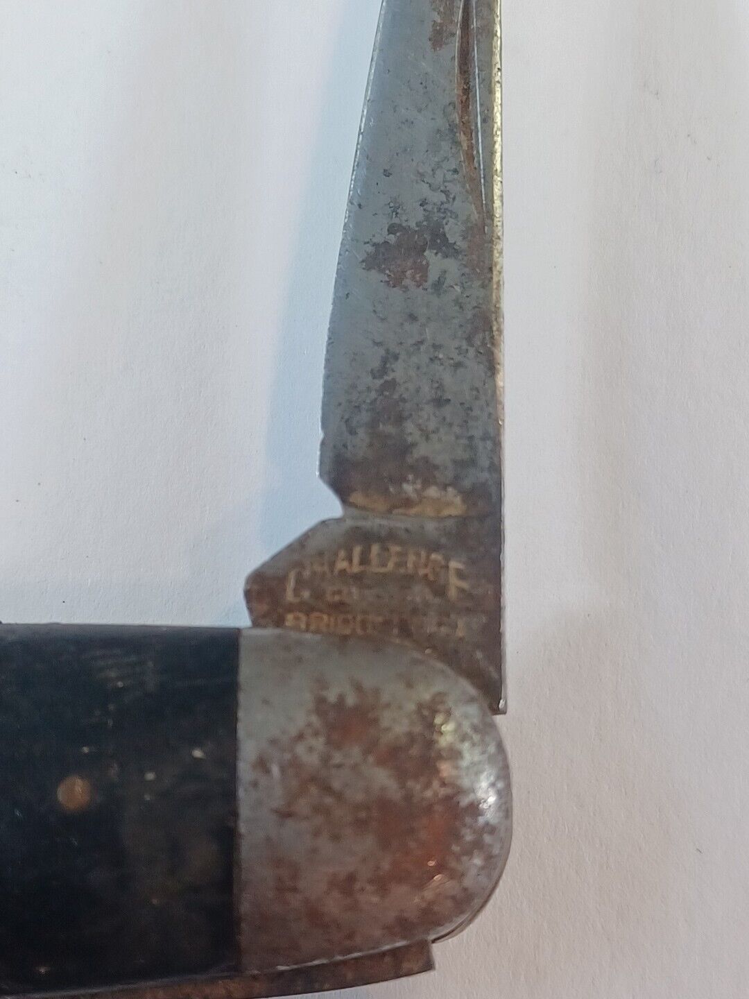 1800s/EARLY 1900s CHALLENGE CUTLERY BRIDGEPORT CONN. 2 BLADE JACK/POCKET KNIFE 