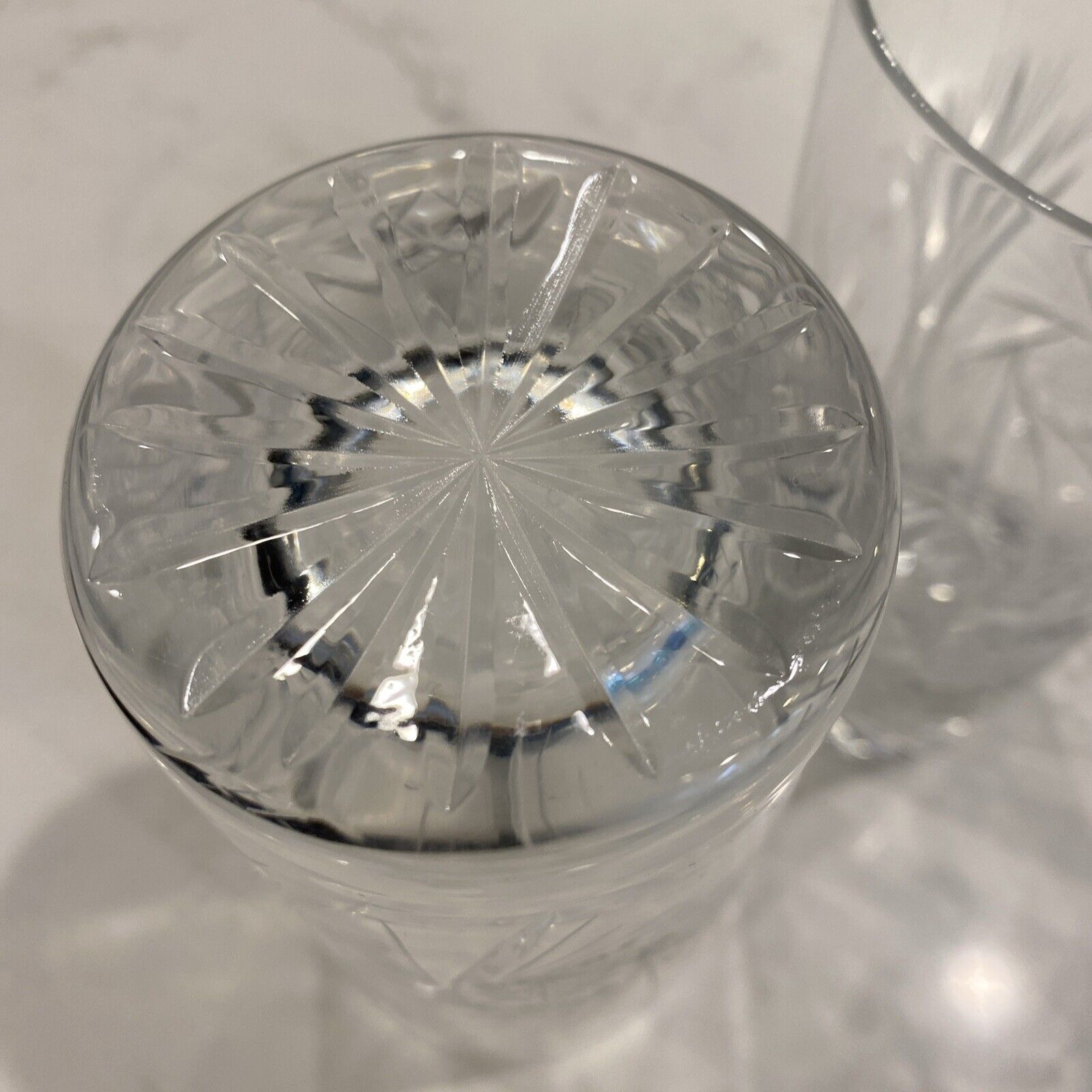 Vintage CUT GLASS Pinwheel Hobstar High Ball Glass Tumbler Set 2 Kusak Berlin?