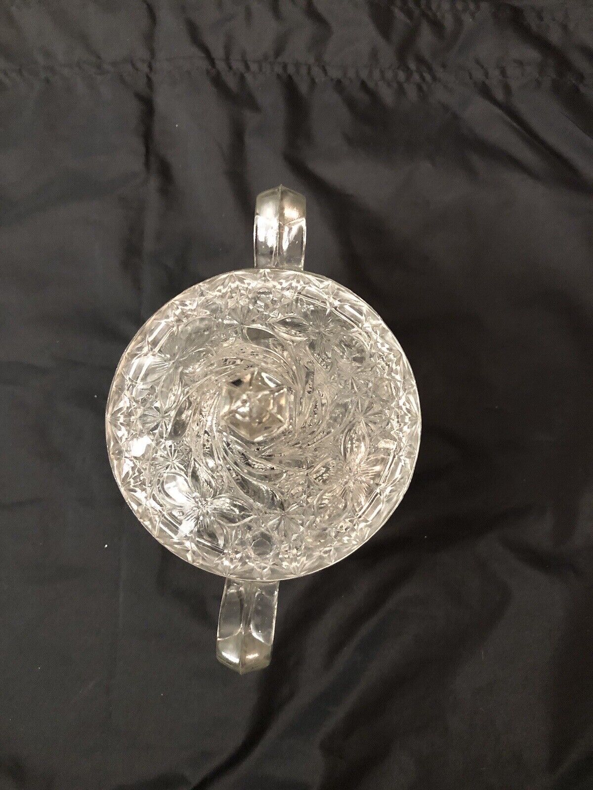 Early 1900s Indiana Glass Clear Daisy & Button Narcissus Round Candy Dish EAPG