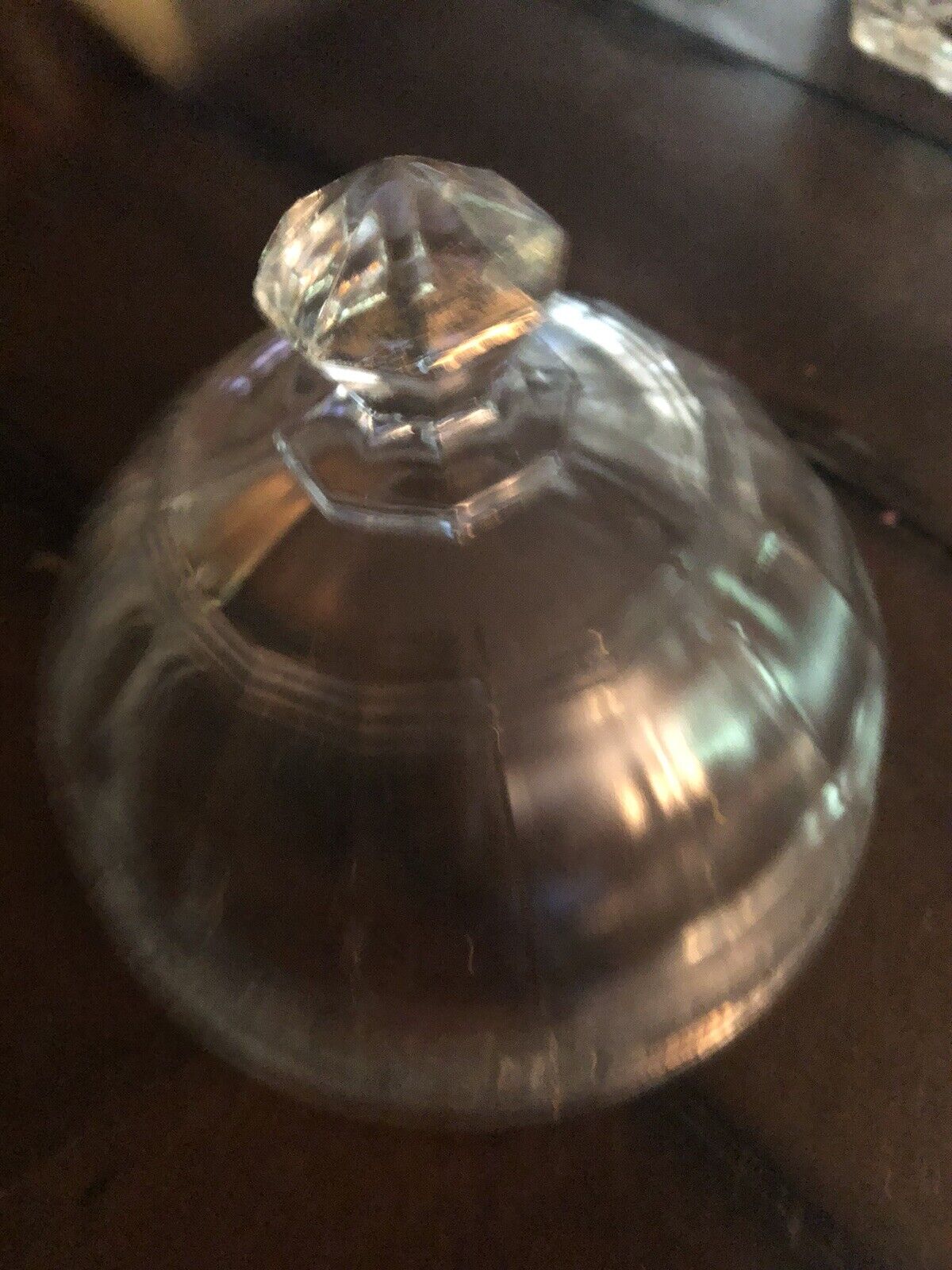 EAPG DOMED BUTTER DISH BOSWORTH STAR ANTIQUE 1900S VICTORIAN PRESSED GLASS