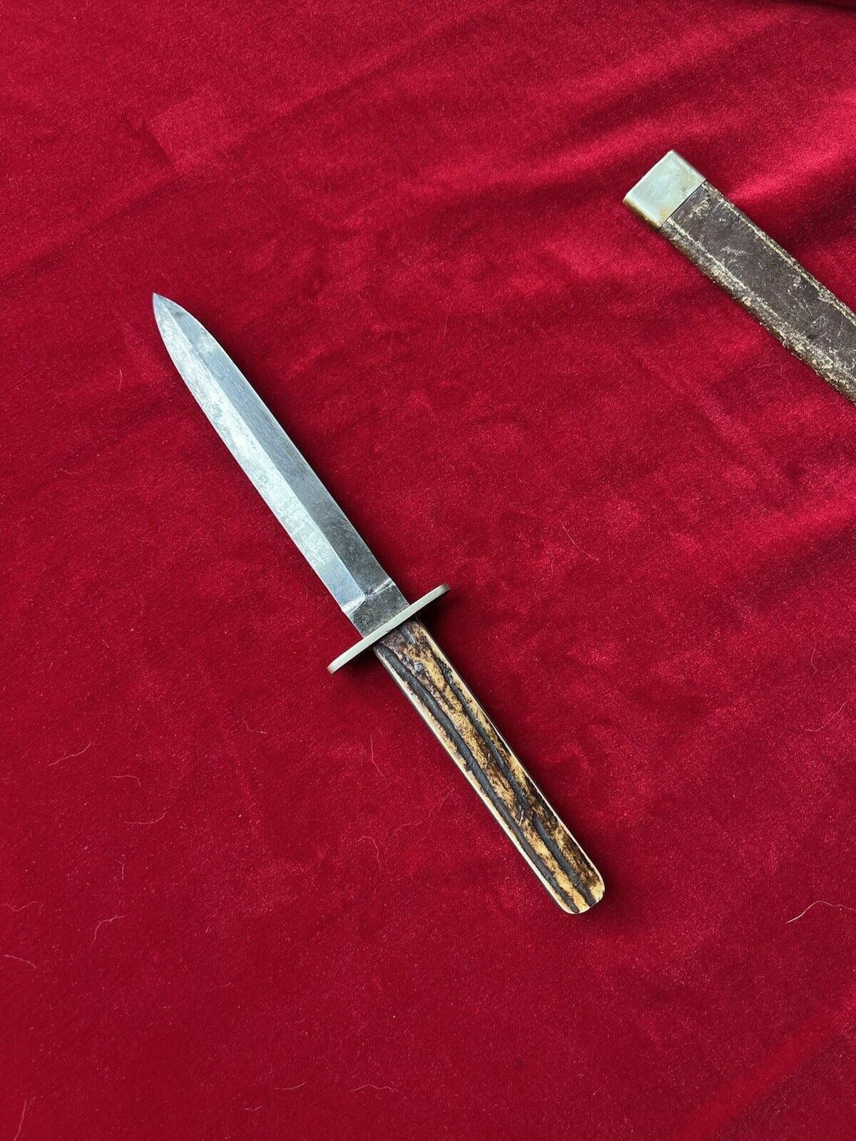 Antique 1800s Civil War Era Sheffield Dirk Knife Manhattan Cutlery Bowie Knife