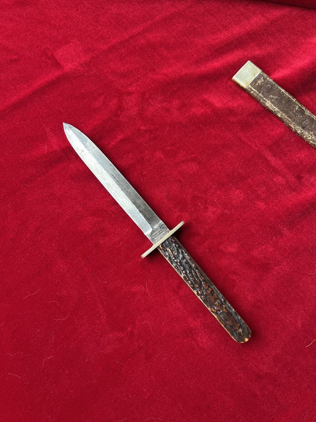 Antique 1800s Civil War Era Sheffield Dirk Knife Manhattan Cutlery Bowie Knife