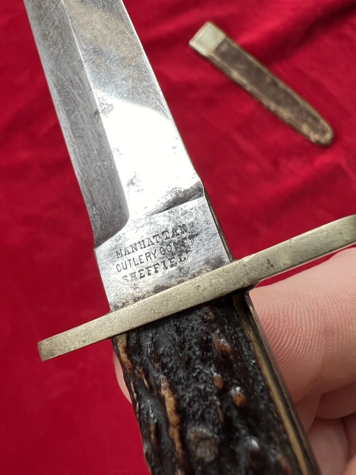 Antique 1800s Civil War Era Sheffield Dirk Knife Manhattan Cutlery Bowie Knife