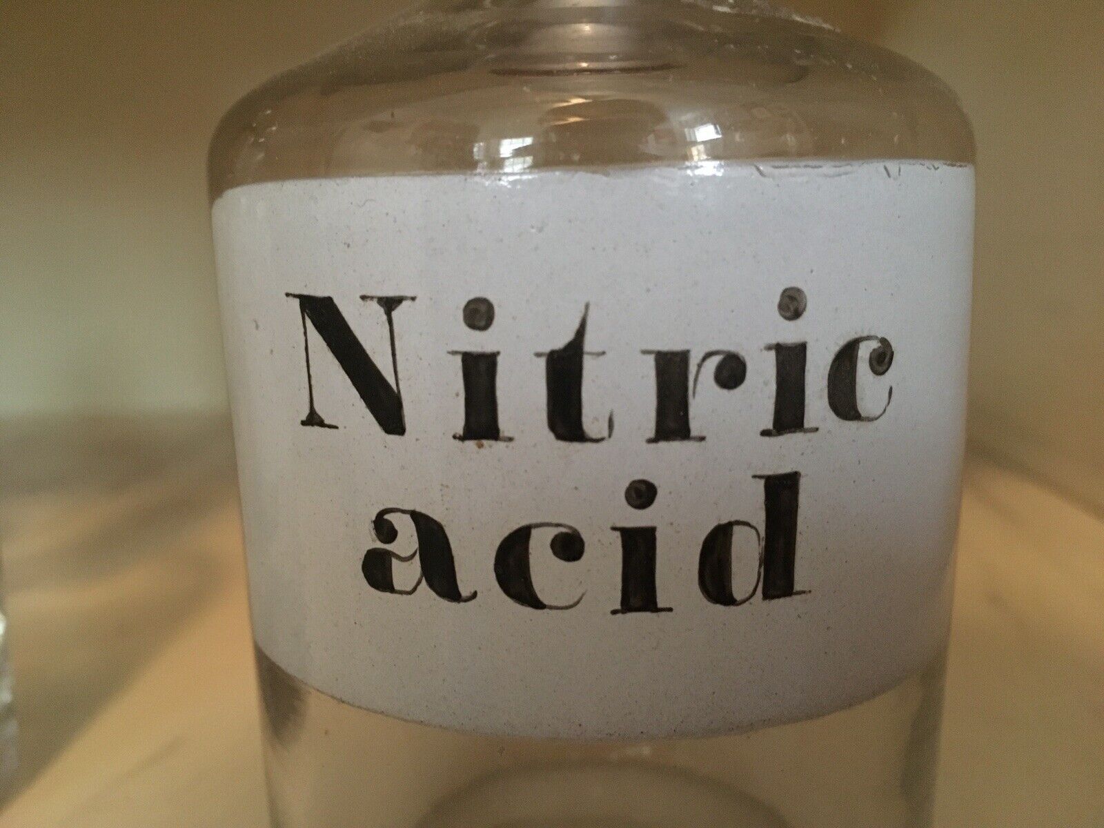 3 Antique Late 1800- Early 1900s  Apothecary Glass Acid Jars Chemist  Bottles