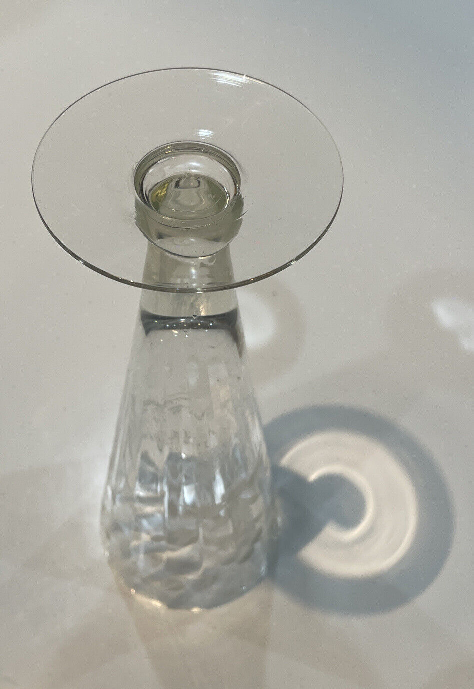 2 Tall Vintage  1900's Daisy Etched Crystal Sherbet/Champagne Goblet -Excellent