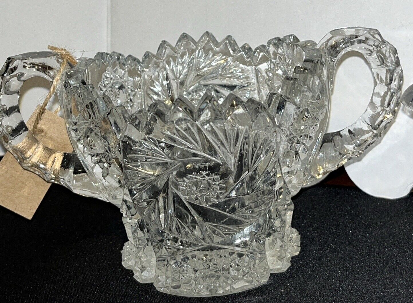 Antique EAPG Clear Glass Sugar and Creamer Early 1900s Mint Condition