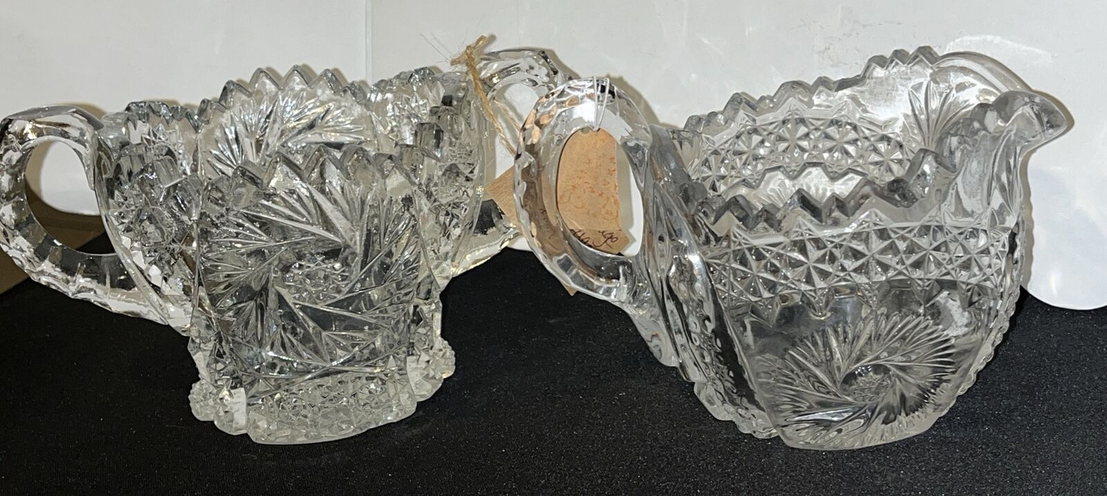 Antique EAPG Clear Glass Sugar and Creamer Early 1900s Mint Condition