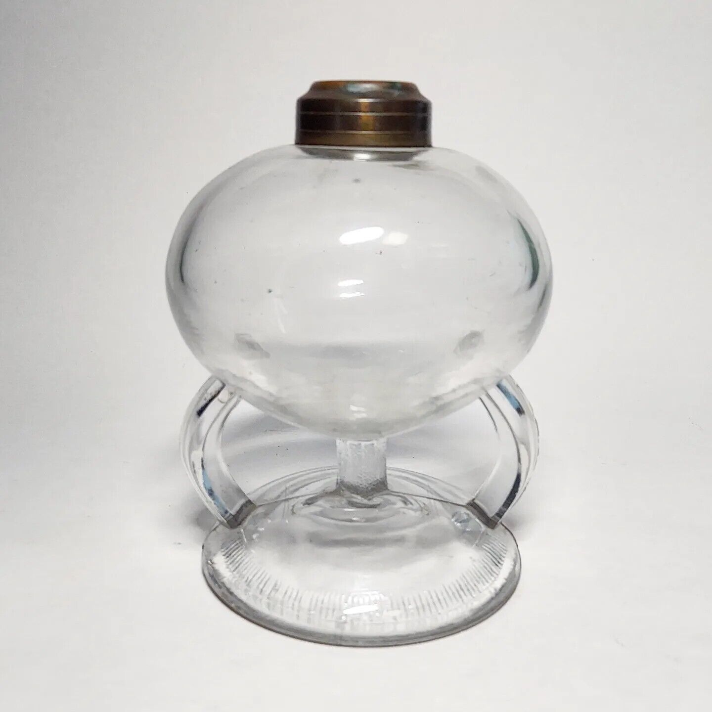 Antique Ripley Co Glass Double Handled Oil Lamp