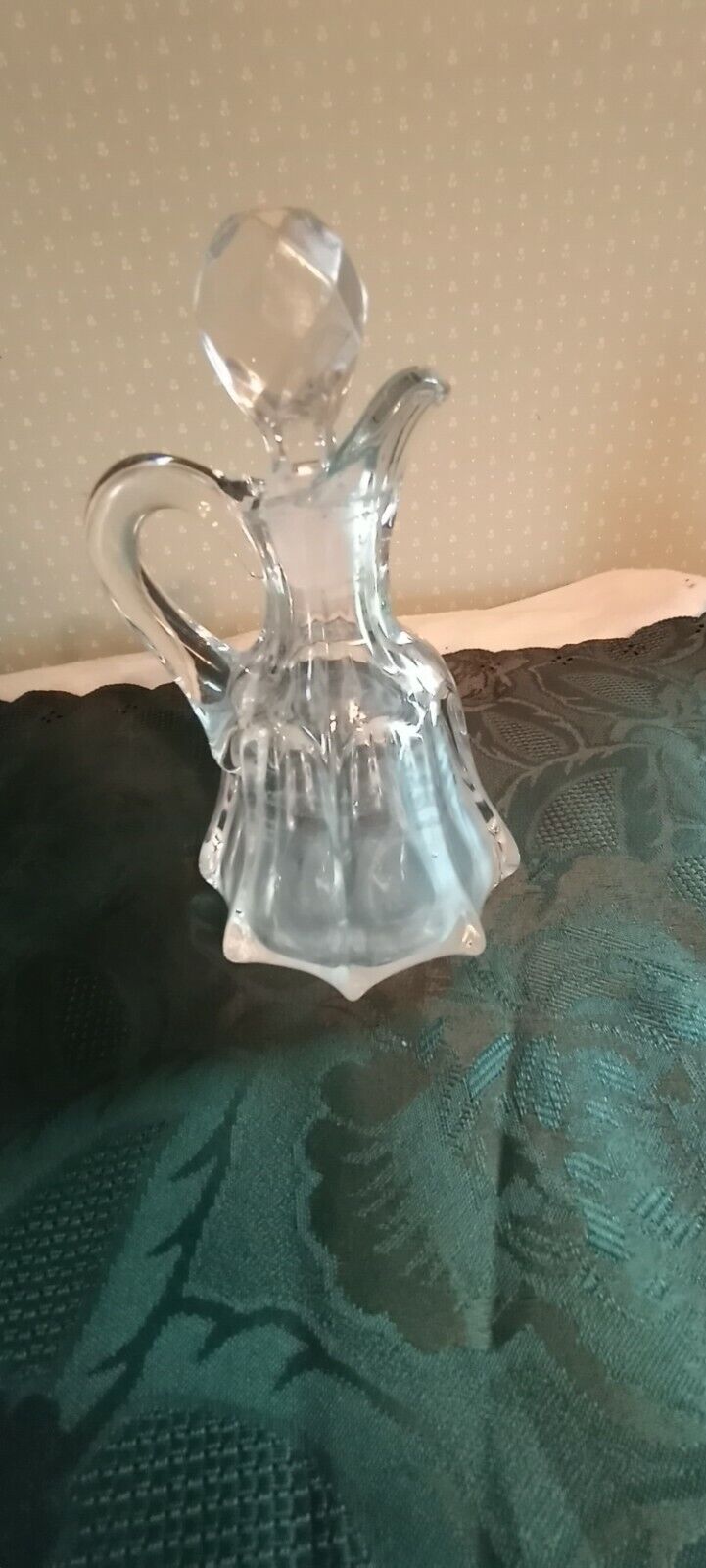 Cute early 1900's octagon vinegar/oil cruet