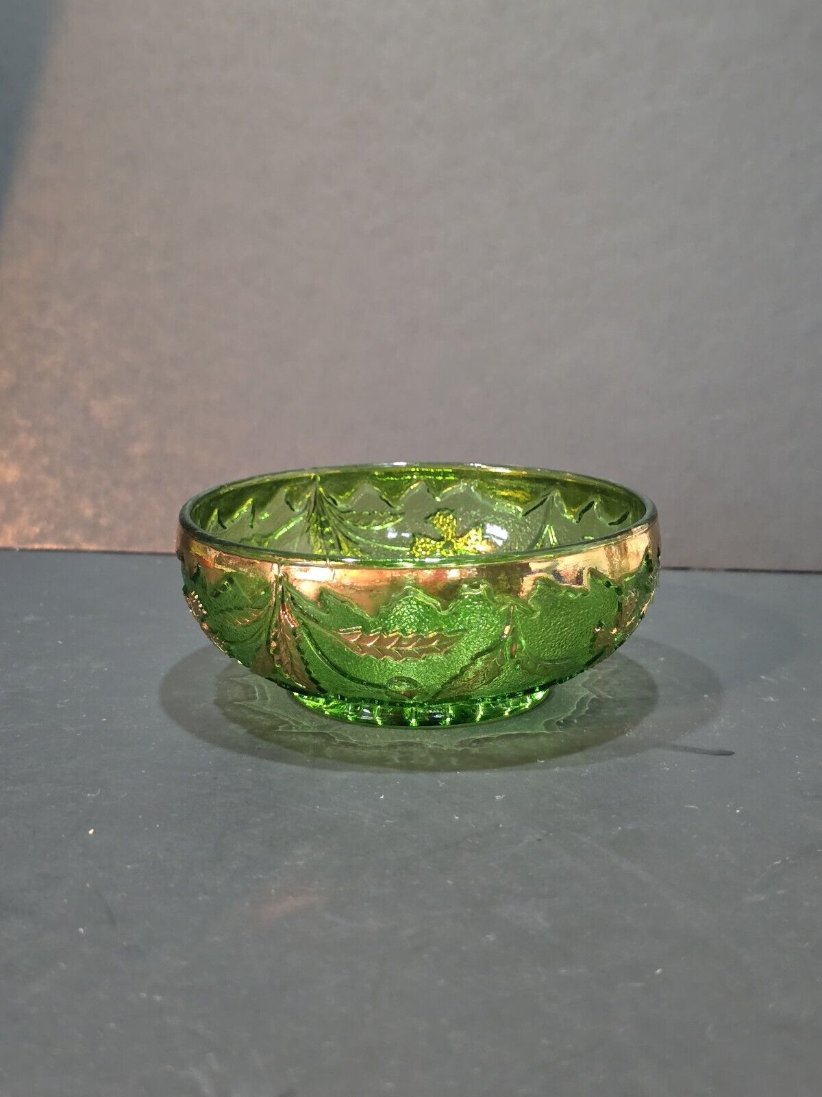 PRESSED GLASS, GILT GREEN TABLE ITEMS 19TH CENTURY ( 1800S )
