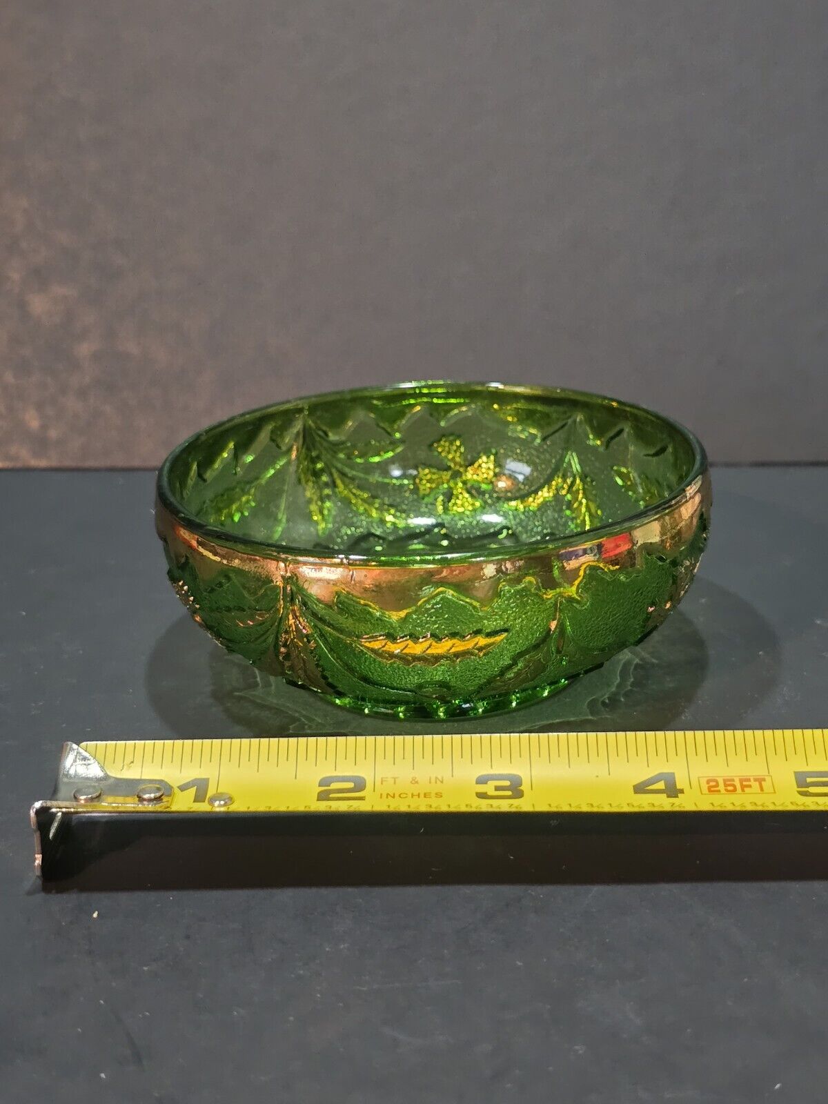 PRESSED GLASS, GILT GREEN TABLE ITEMS 19TH CENTURY ( 1800S )
