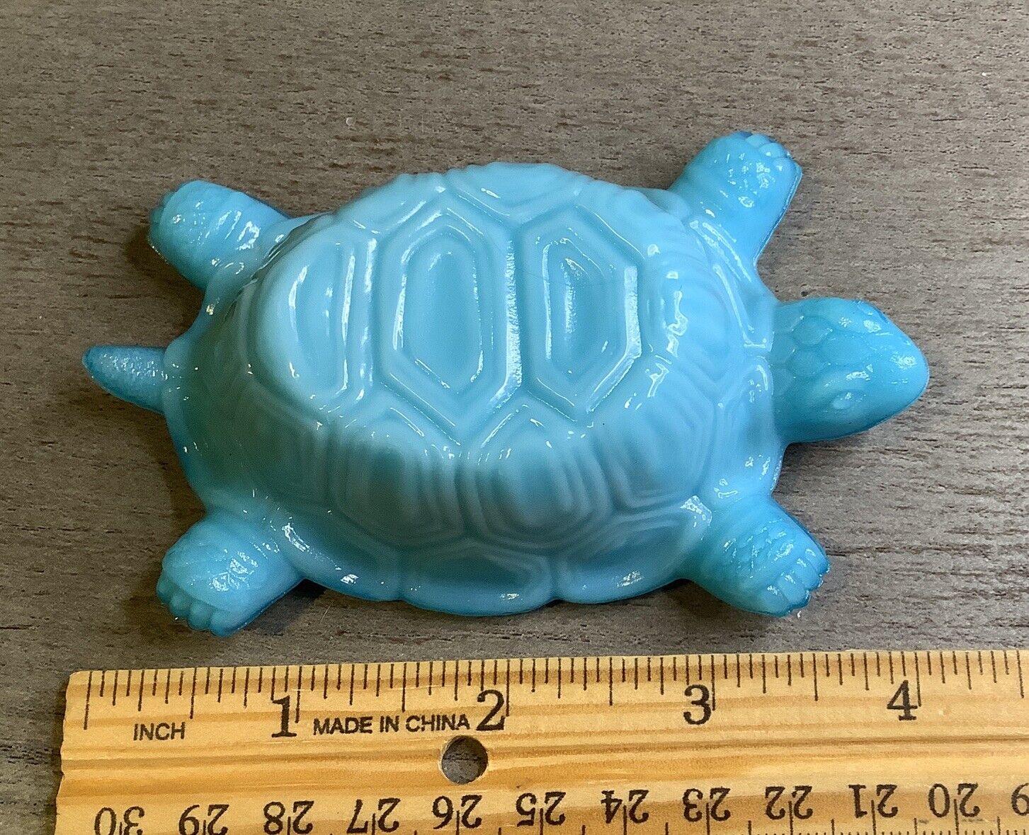 Early 1900S Vallerysthal Blue Milk Glass Turtle Open Salt Dip ￼sits Upside Down