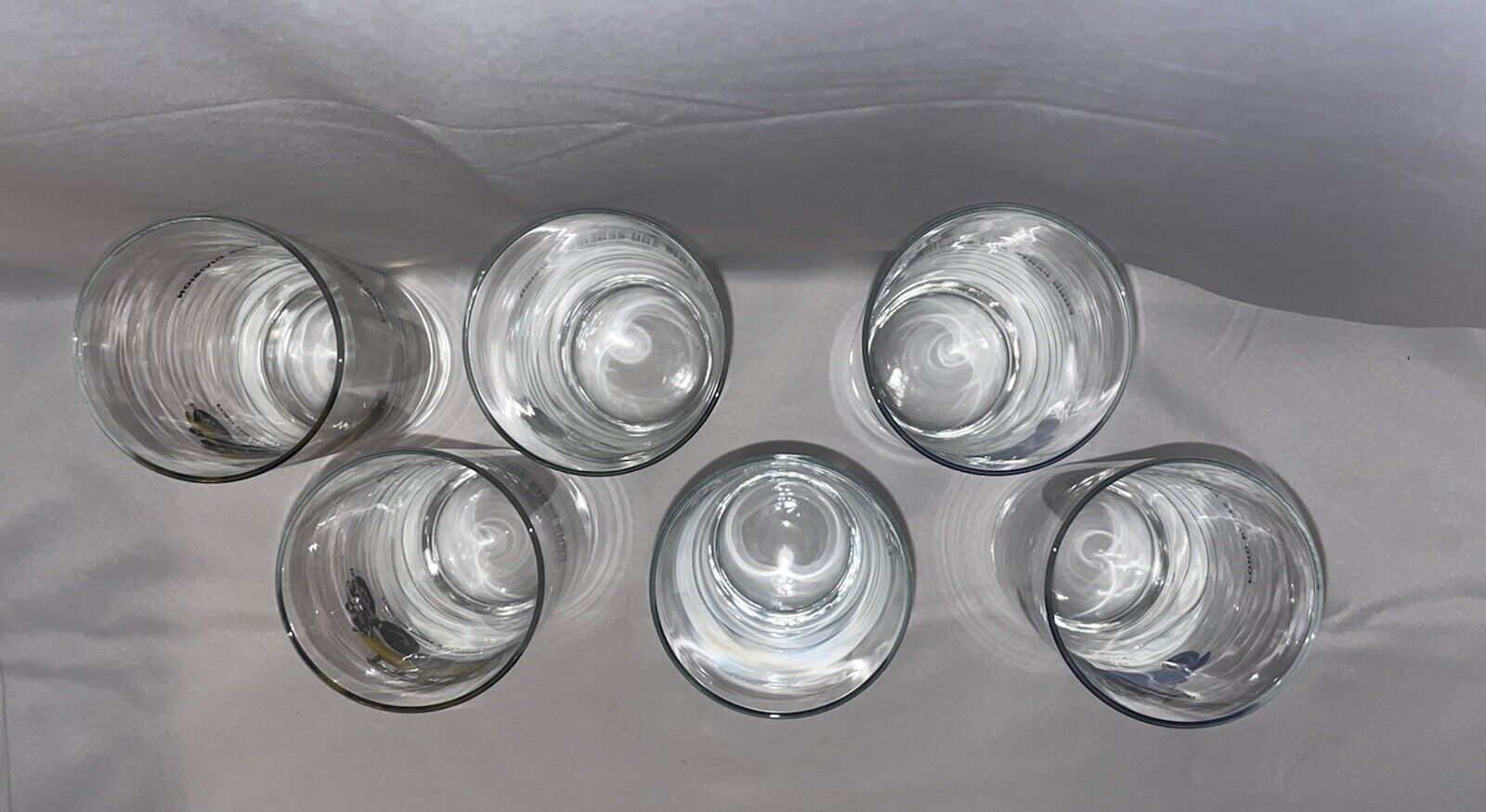 Ford Classic Cars 1900s-1930s Glassware Set of 6 Ford Parts and Motor Division