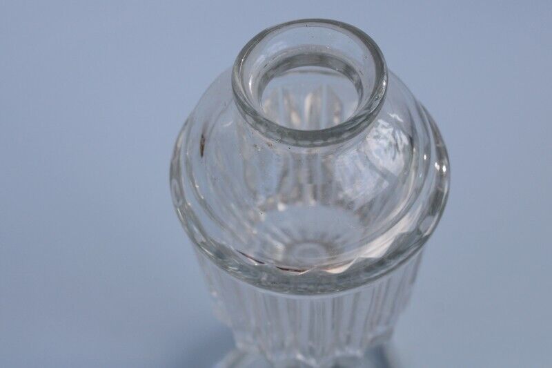 antique flint glass oil lamp Boston & Sandwich glass 1800s vintage