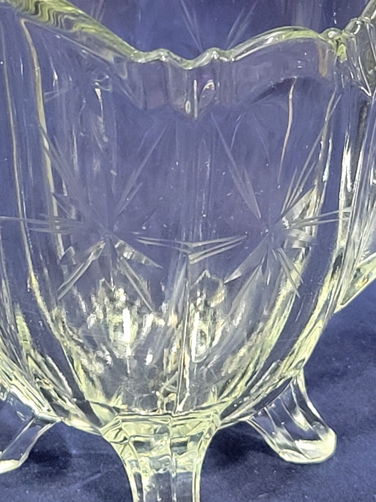 Vintage Art Deco Glass Creamer Pitcher, Indiana Glass From The Early 1900s