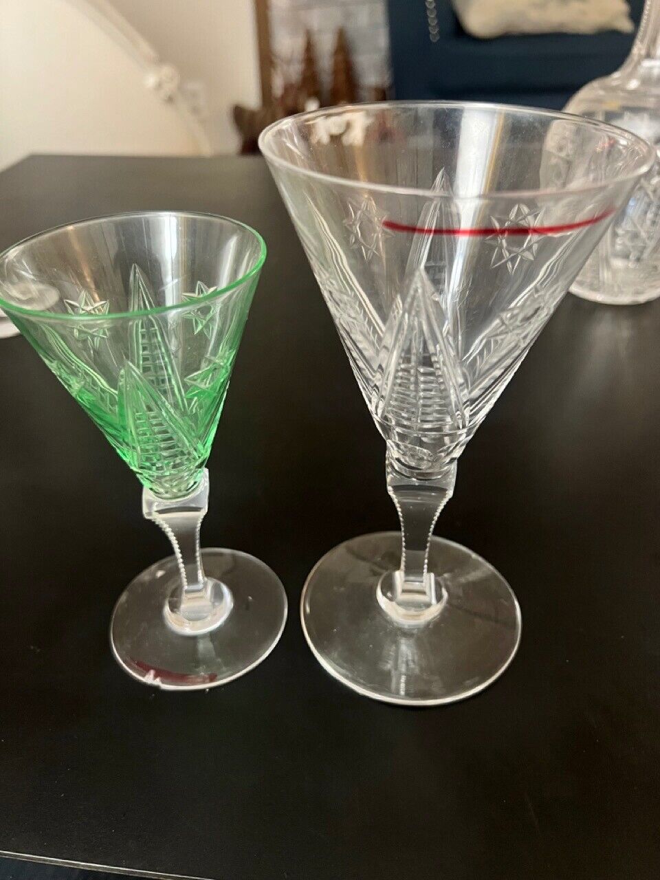 Early 1900's Val St Lambert Crystal Lot "Berlin" Pattern 8 Sided Star Cut DAMAGE