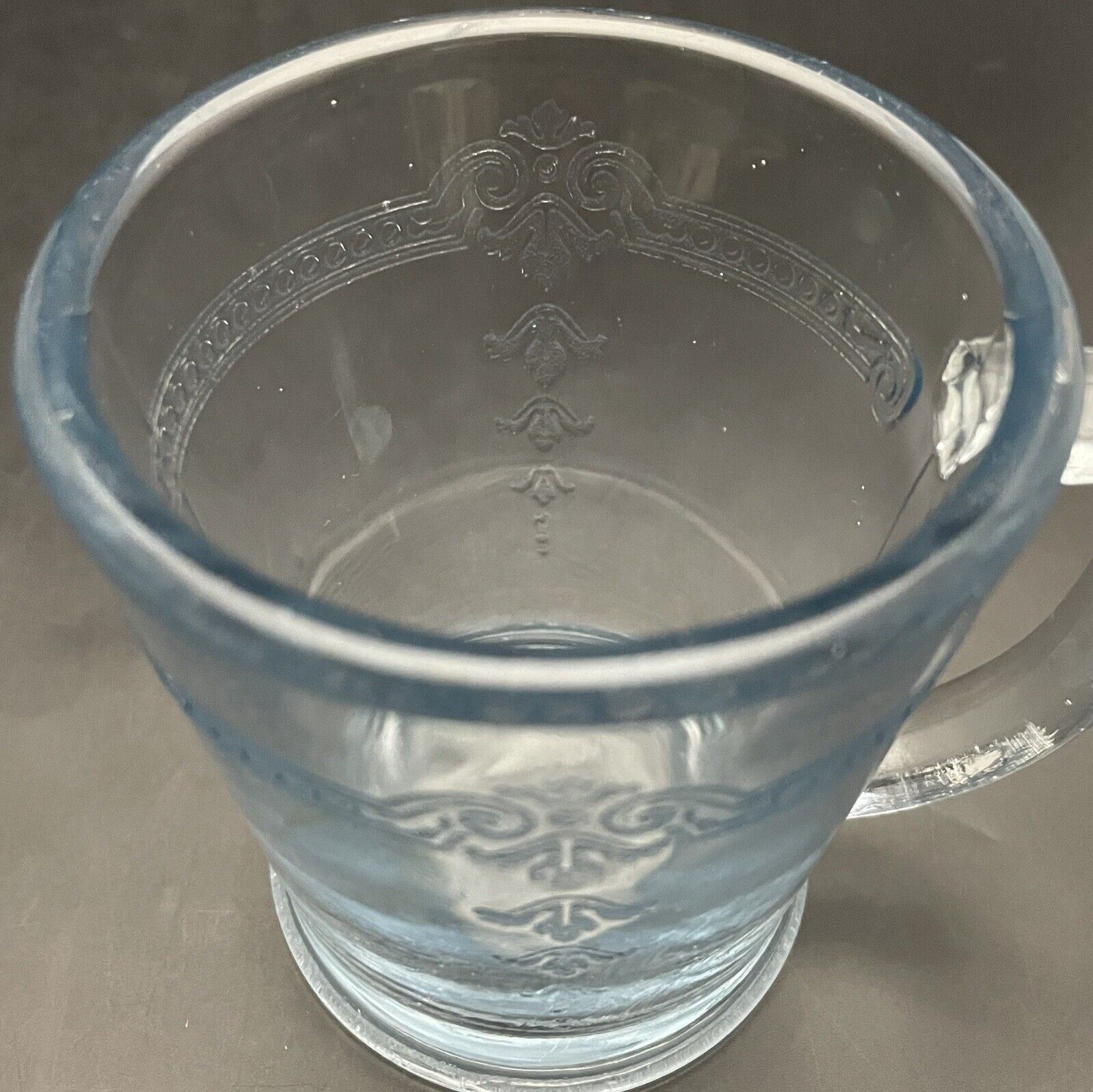 Fire King Blue Sapphire Philbe Coffee Mug 2pc Set 1937-38 Made in USA 3.5"t 8oz