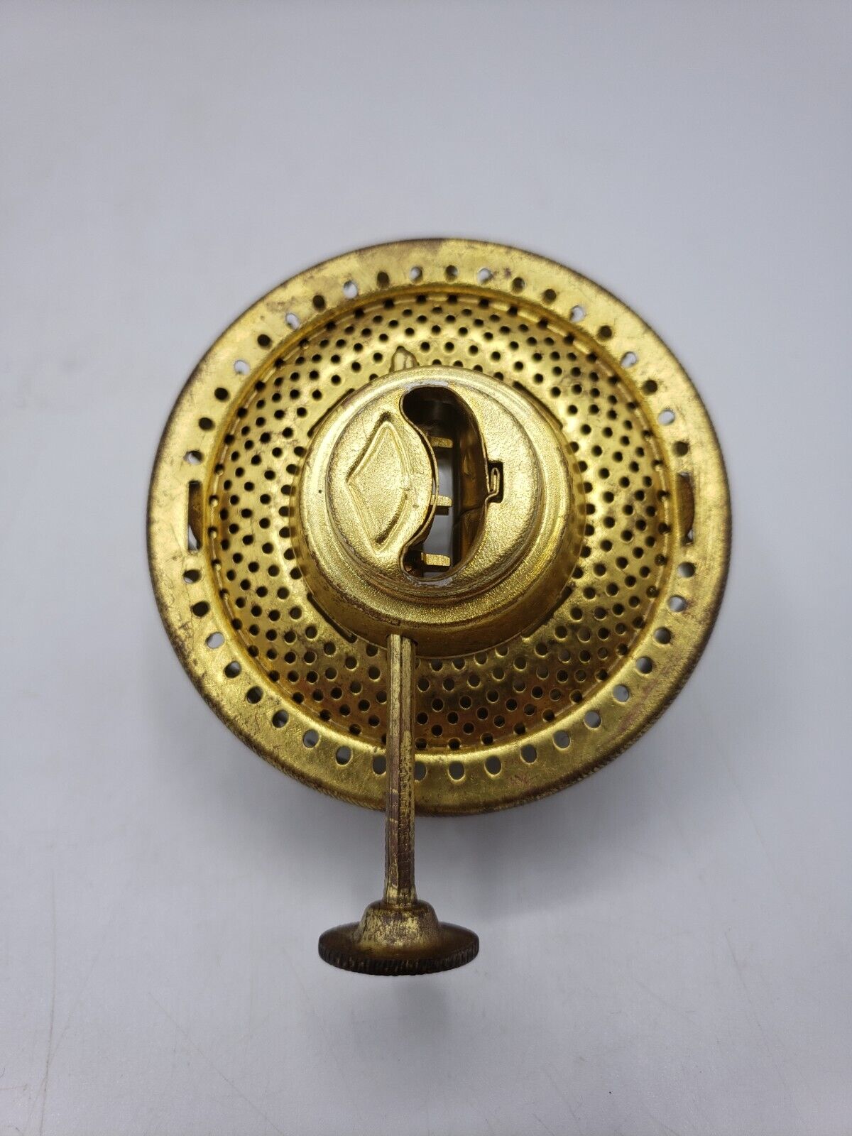 c.1870s PALMETTE Bryce Walker & Co. Glass Oil Lamp EAPG & M. Brass Arctic Burner