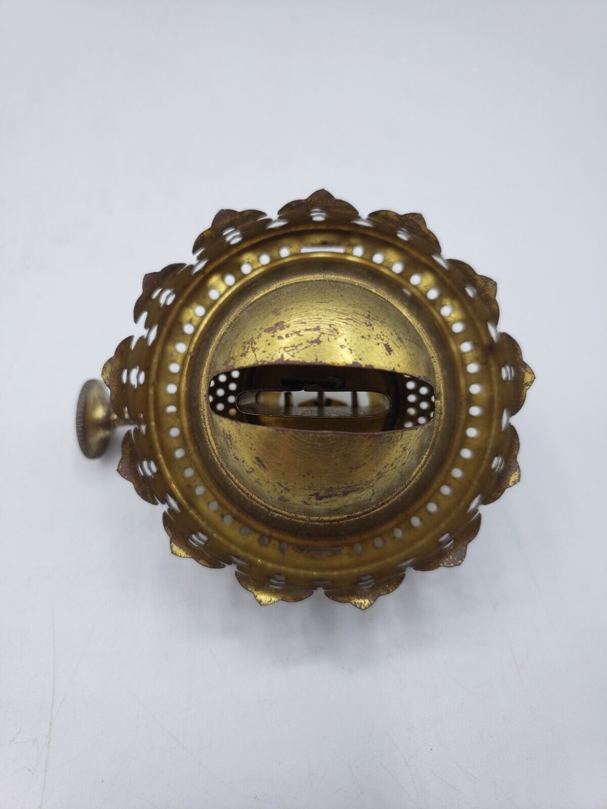 c.1870s PALMETTE Bryce Walker & Co. Glass Oil Lamp EAPG & M. Brass Arctic Burner