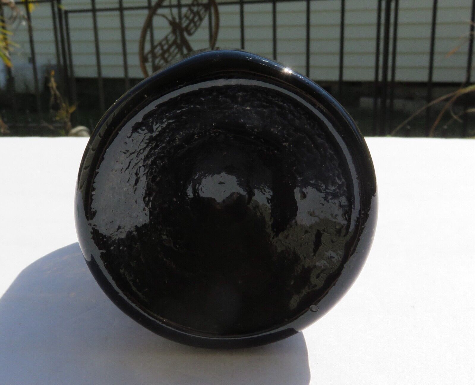 1800’s Amber Whiskey/Beer Bottle with Applied Lip Deep Pontil
