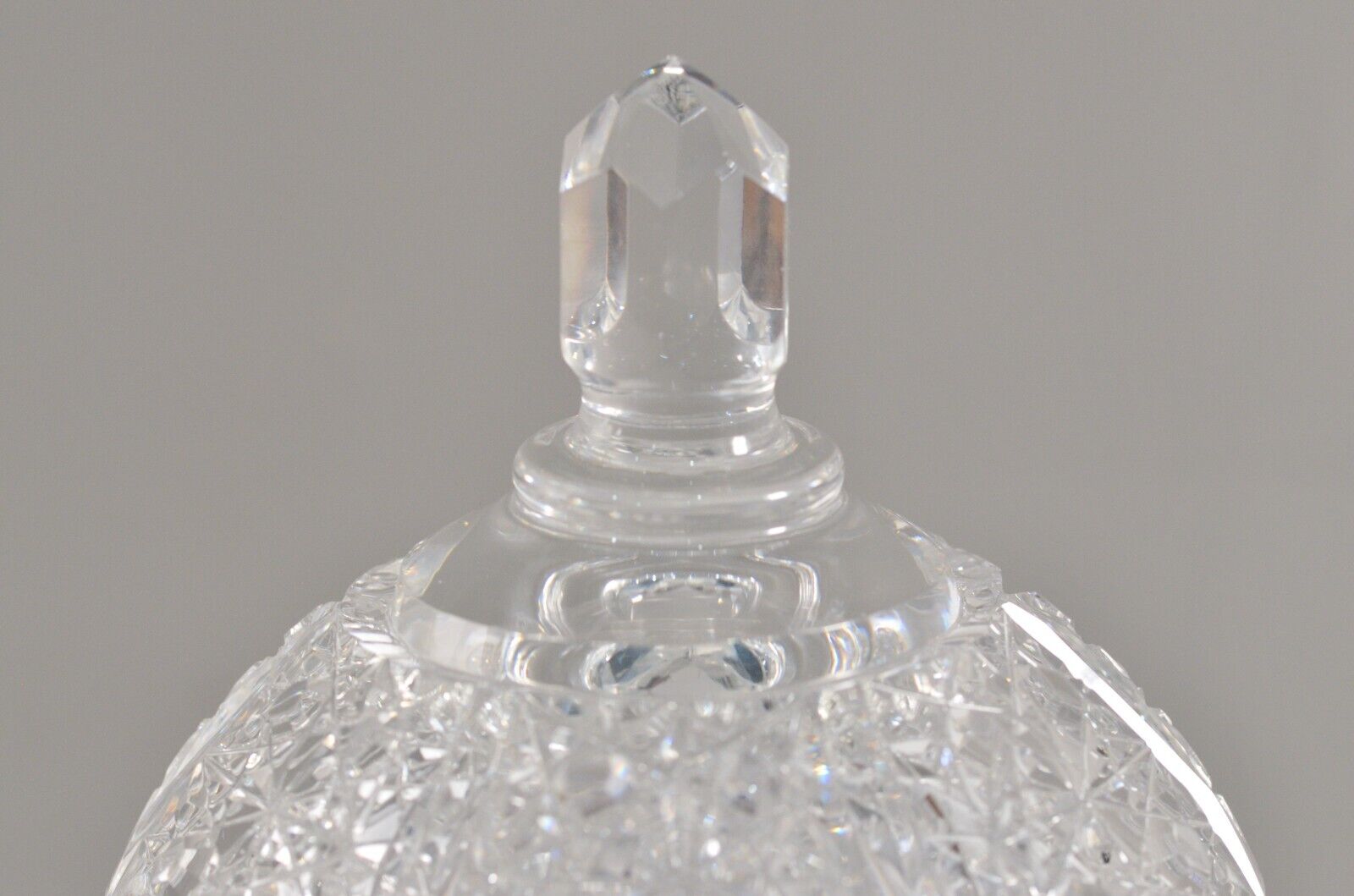 Antique Original Vintage Brilliant Crystal Cut Glass Candy Dish Bowl Lidded Jar