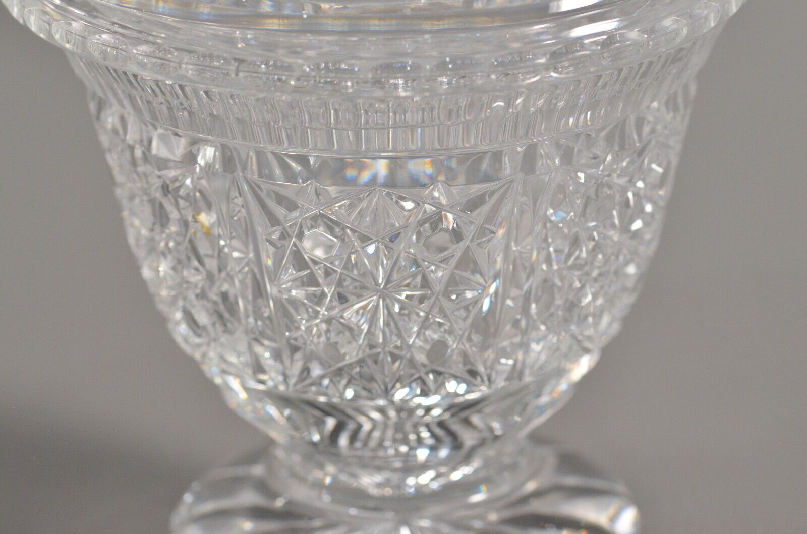Antique Original Vintage Brilliant Crystal Cut Glass Candy Dish Bowl Lidded Jar