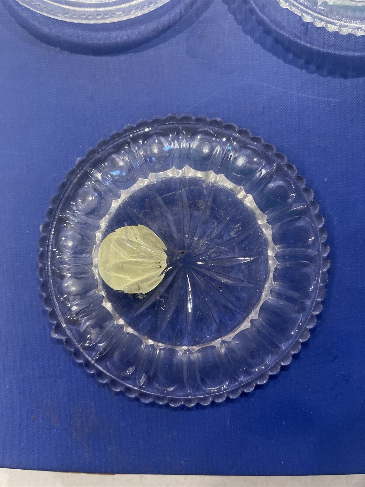 Lot Of 3 Vintage 1800s American Glass Cup Plates EAPG 