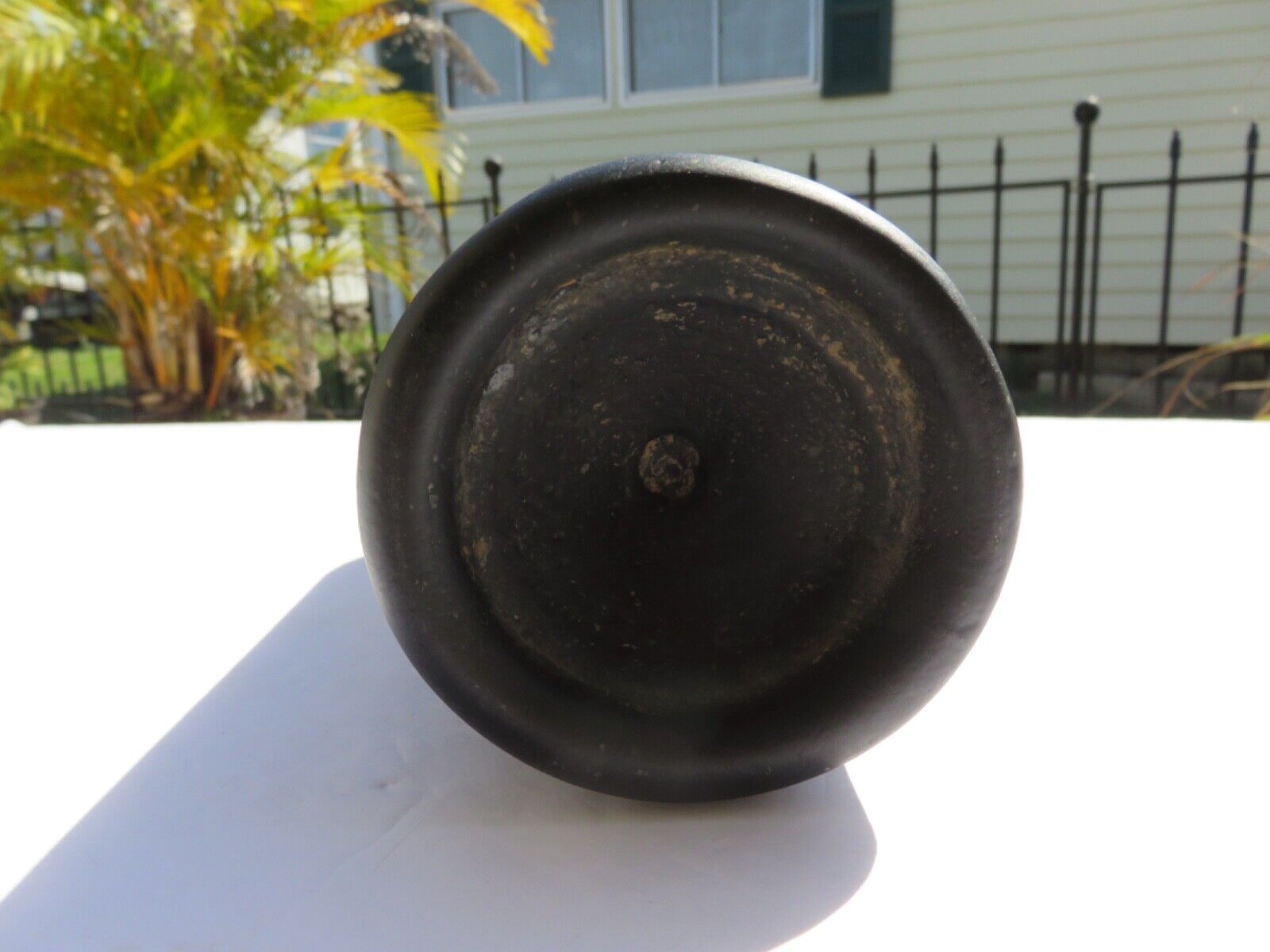 1800’s Dark Olive Green, 3 Seam, Applied Lip, 1.5” deep Bottom, 10.5” Bottle