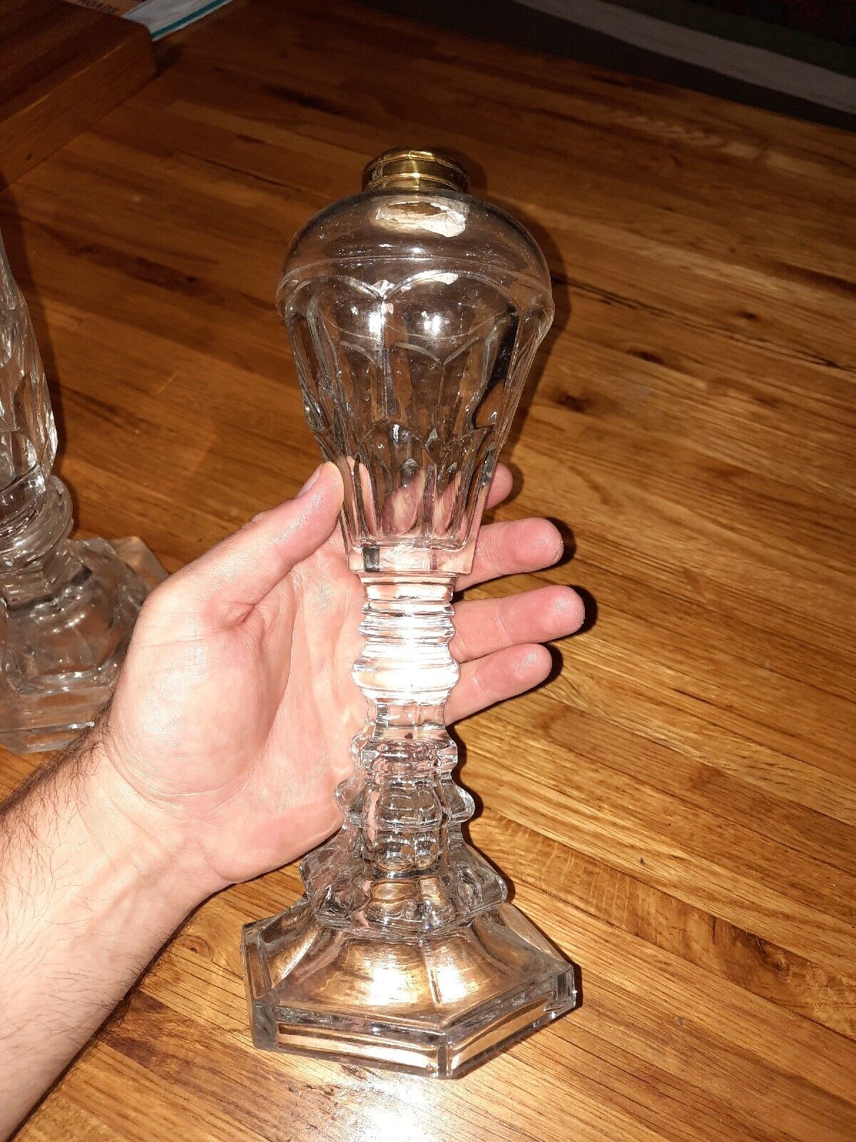 Lot Of Early primitive 1800s rare ANTIQUE  BOSTON SANDWICH GLASS WHALE OIL LAMP