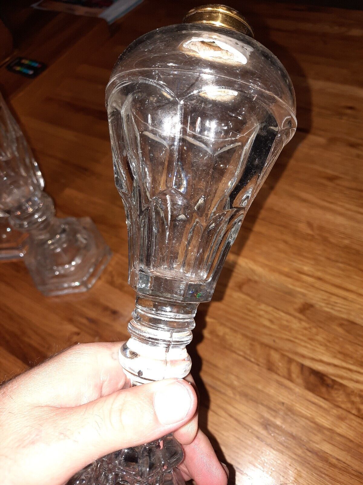 Lot Of Early primitive 1800s rare ANTIQUE  BOSTON SANDWICH GLASS WHALE OIL LAMP