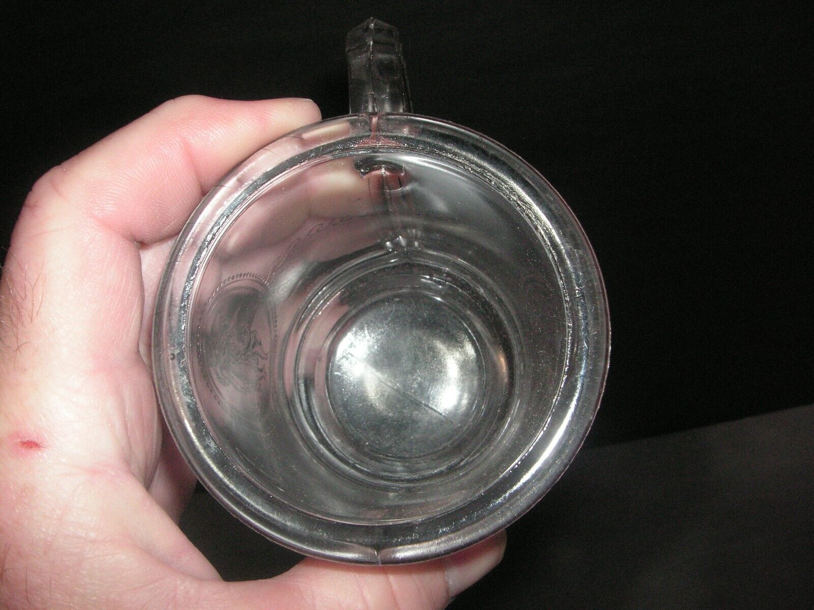 OLD 1800'S EAPG MUG, CHILD'S MUG, CUP, VENUS AND CUPID