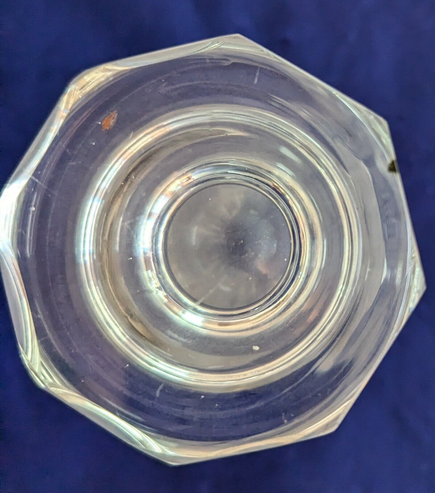 Antique Moser Cut Glass Goblet Ale Glass Mid 1800s Storks Straussberg 5.25"