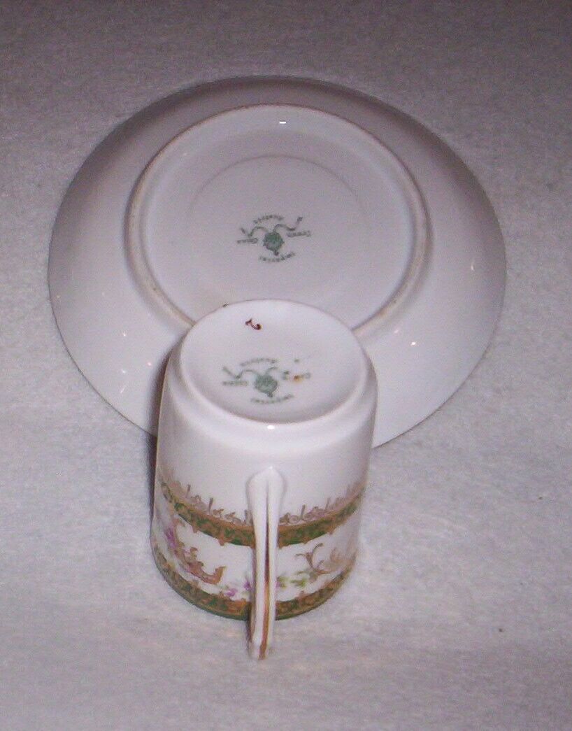 Imperial Crown China Austria  Demitasse Cup and Saucer