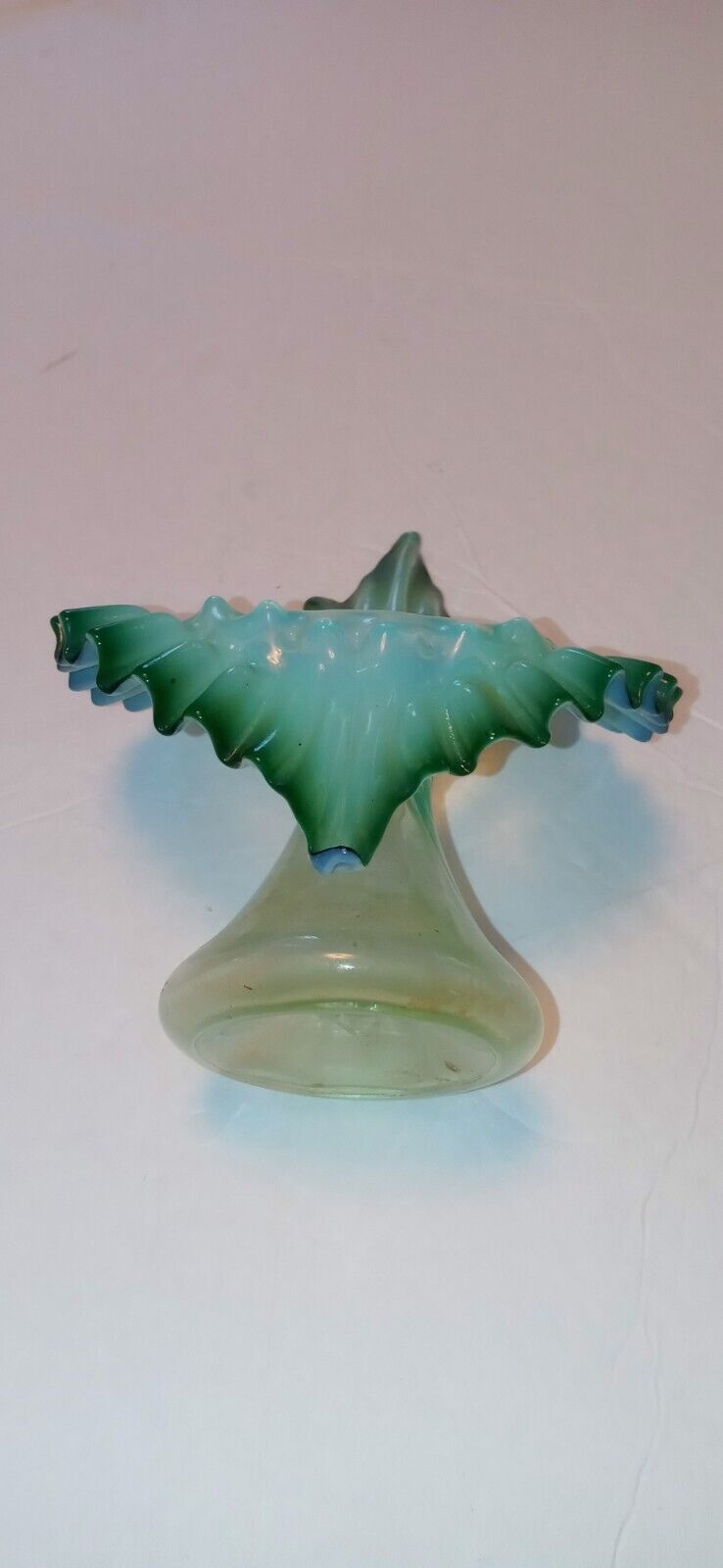 Loetz 19th century Victorian rococo Jack in the pulpit Opaline Vase