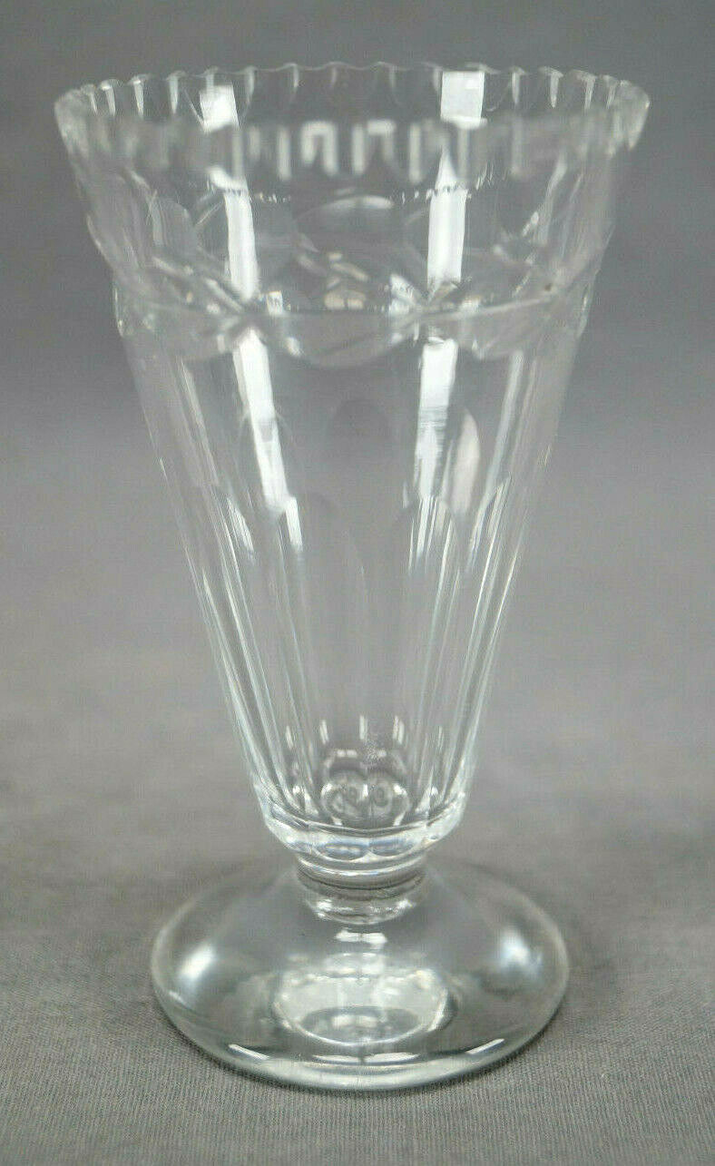 Georgian Anglo Irish Leaf Band & Panel Cut Glass Syllabub Circa 1790 A 