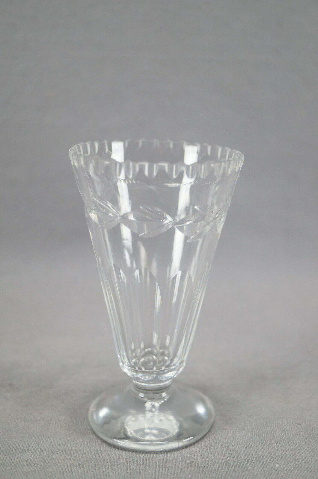 Georgian Anglo Irish Leaf Band & Panel Cut Glass Syllabub Circa 1790 A 