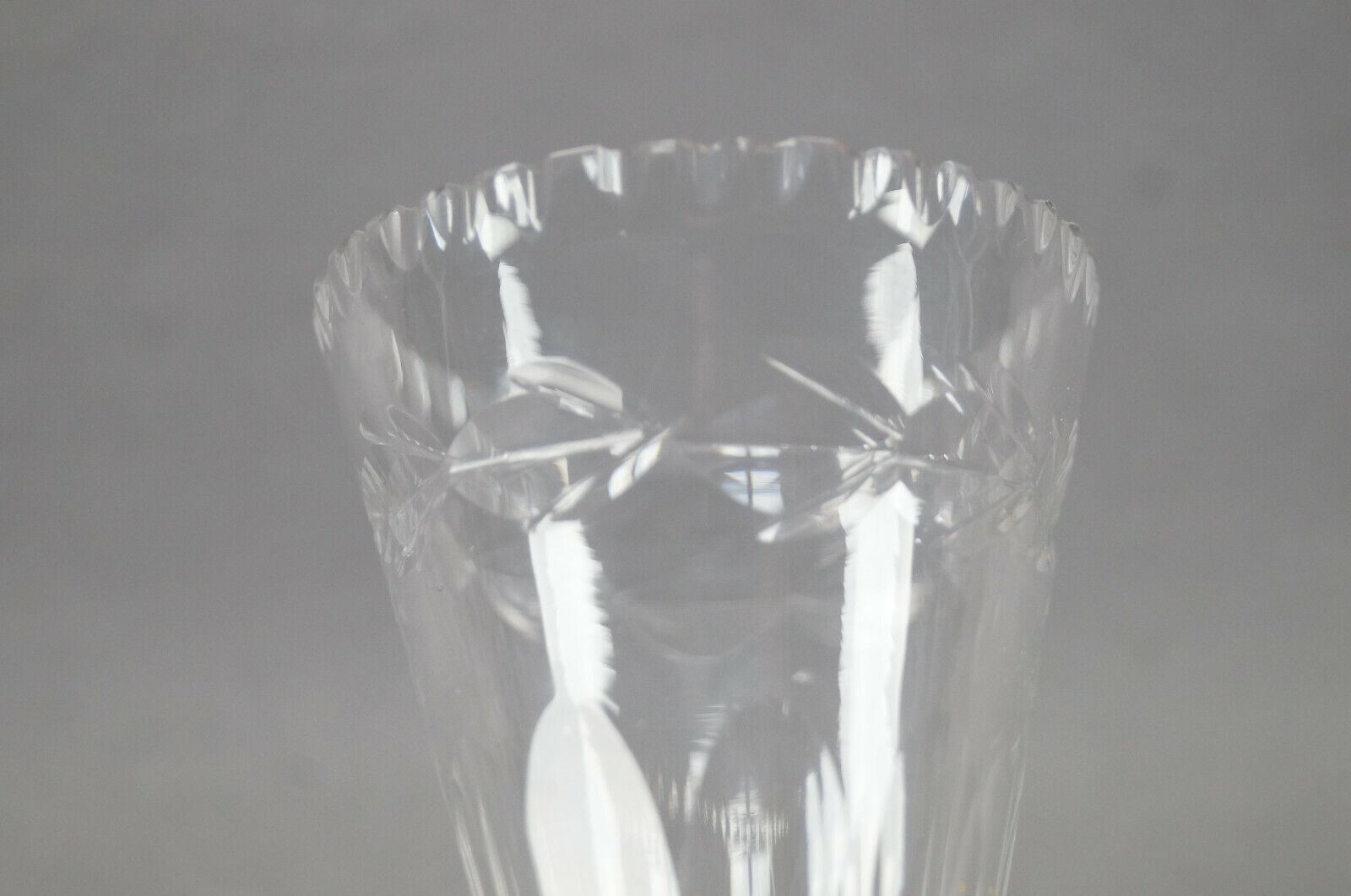 Georgian Anglo Irish Leaf Band & Panel Cut Glass Syllabub Circa 1790 A 