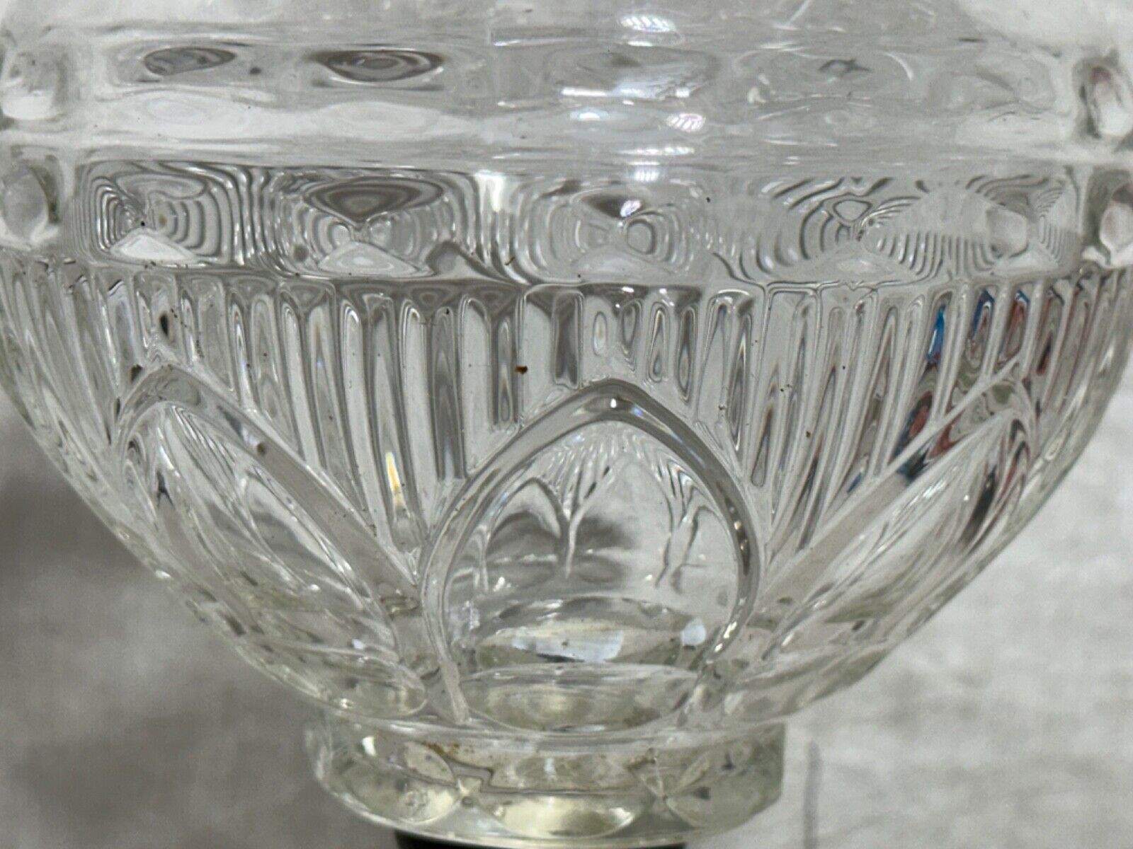 14" Tall Antique Oil Kerosine Glass Lamp Victorian Early Glassware White Clear