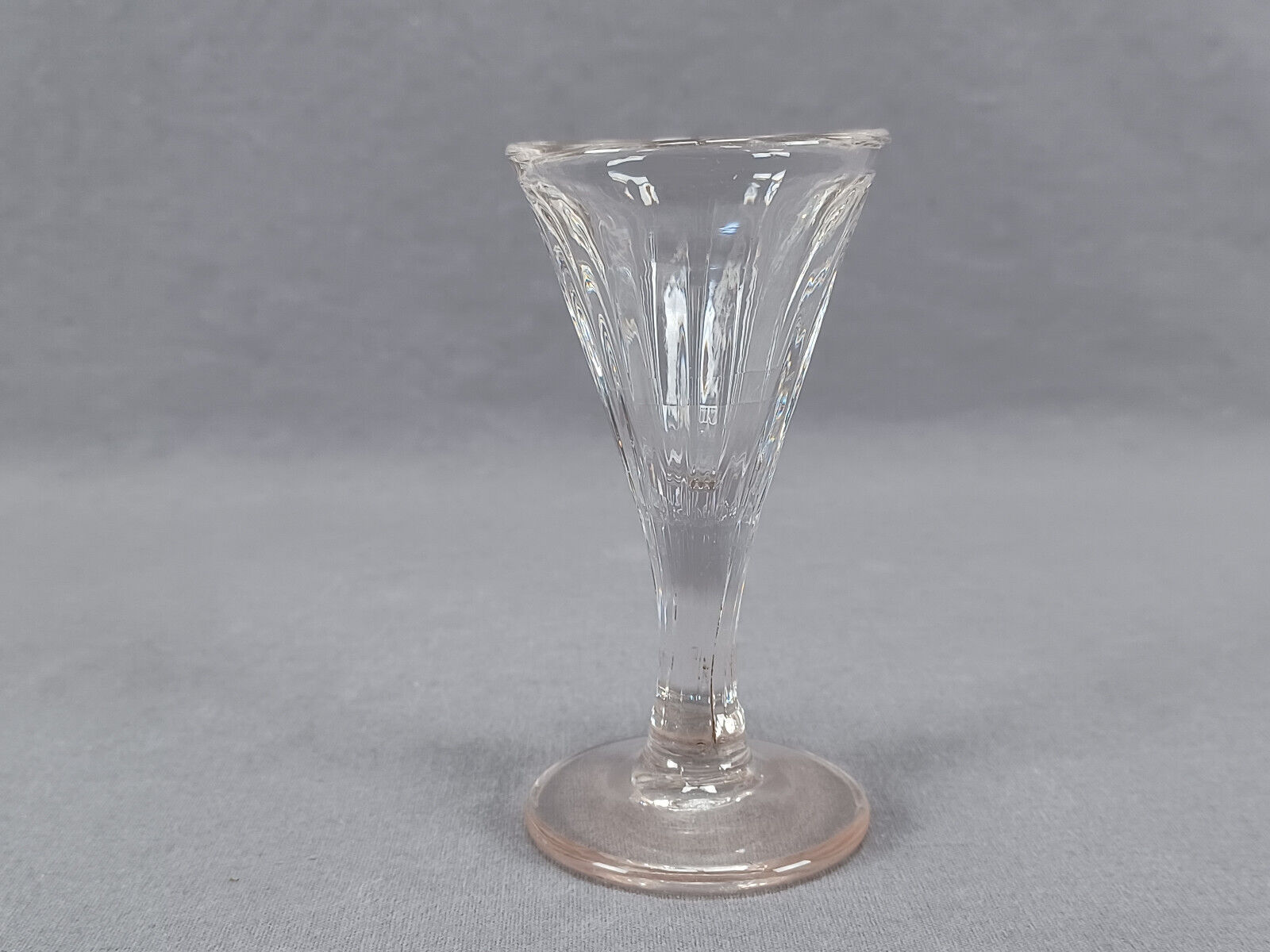 18th Century Georgian British Pattern Molded Flint Wine Glass Circa 1790