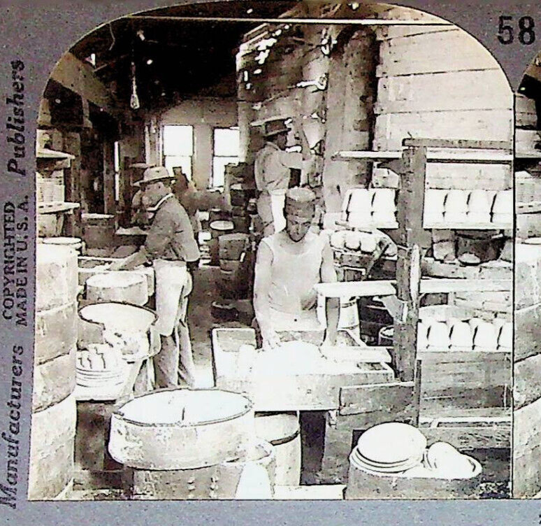 Firing Tableware Pottery Trenton New Jersey Photograph Keystone Stereoview Card