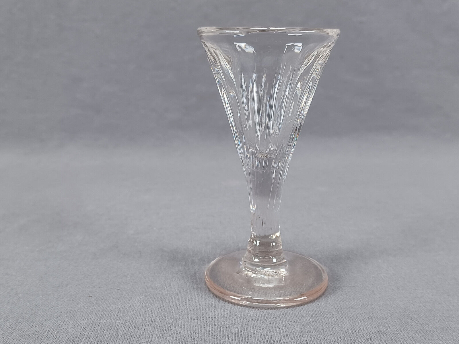18th Century Georgian British Pattern Molded Flint Wine Glass Circa 1790