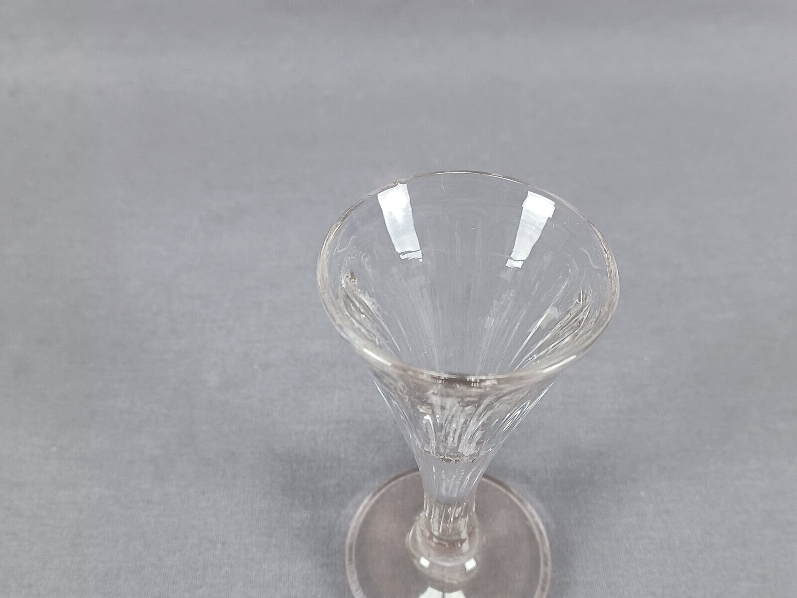 18th Century Georgian British Pattern Molded Flint Wine Glass Circa 1790