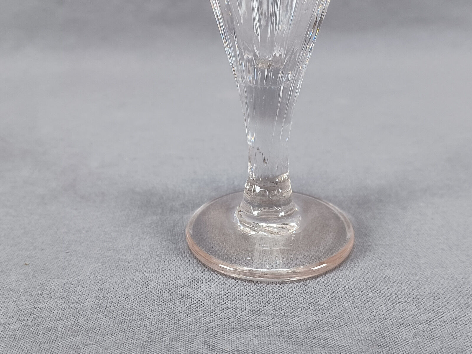 18th Century Georgian British Pattern Molded Flint Wine Glass Circa 1790