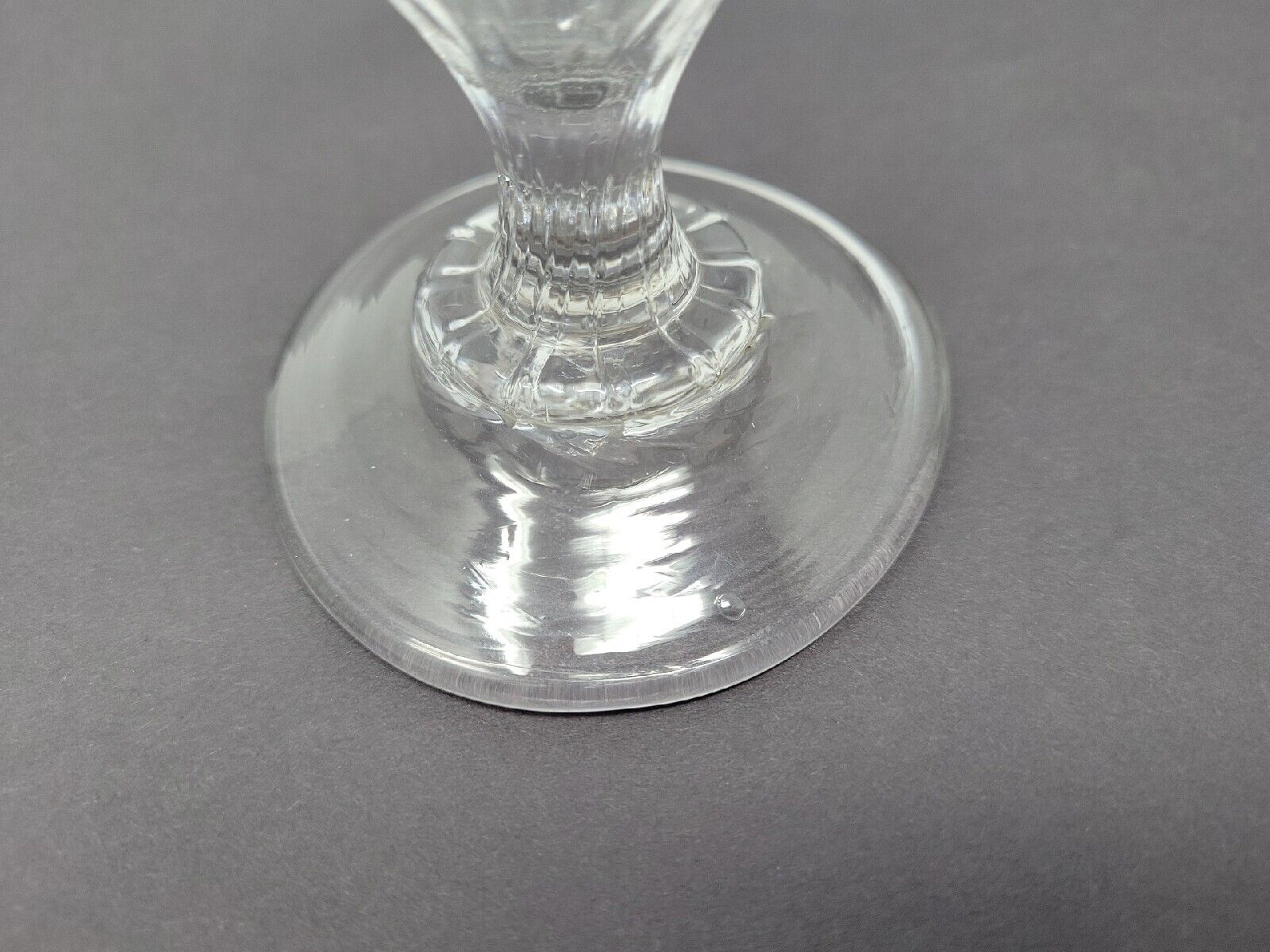 British Clear Flint Glass Pattern Molded Rummer Circa 1795